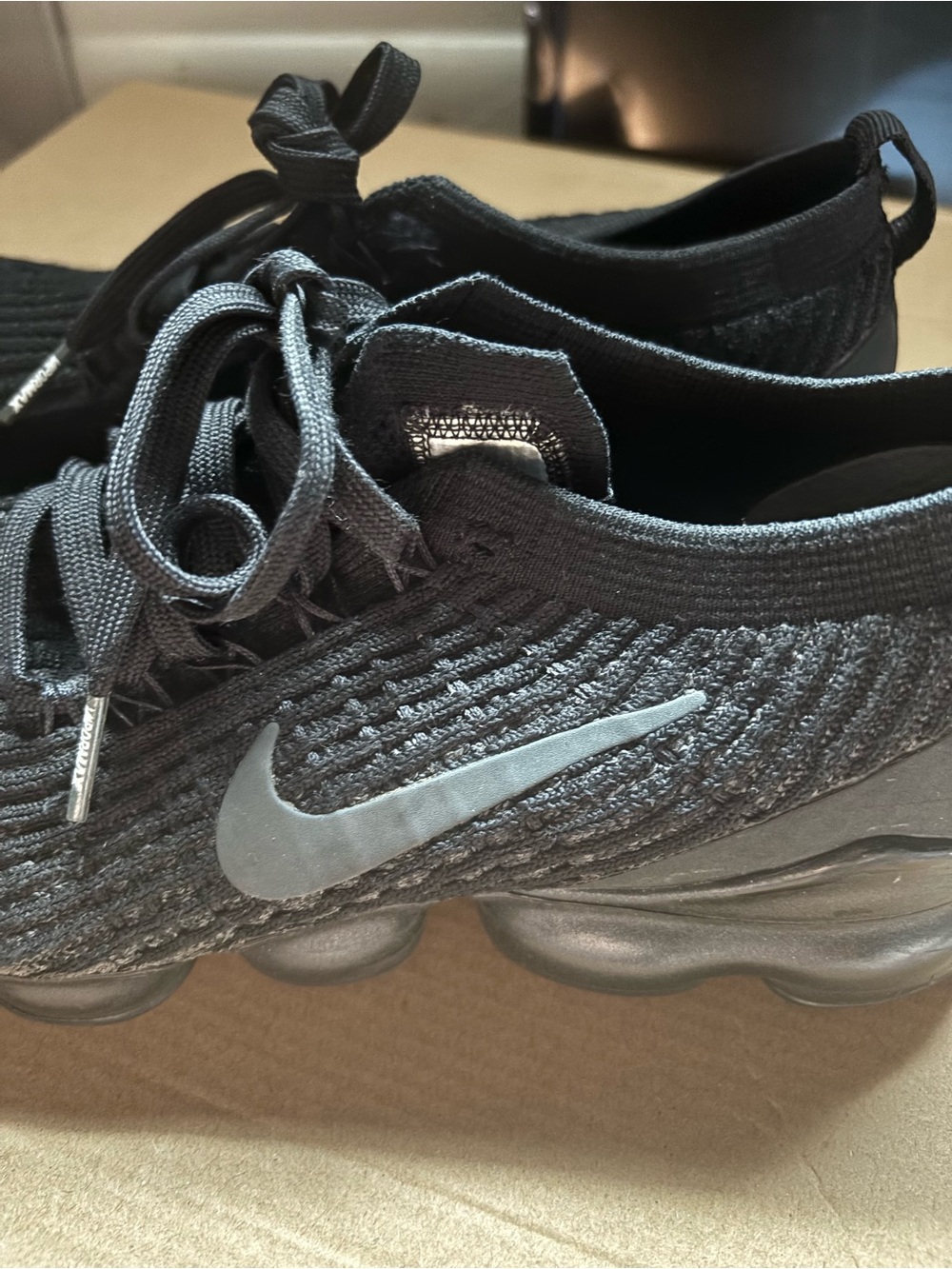 Nike Black Knit Flyknit Swoosh Running Sneakers